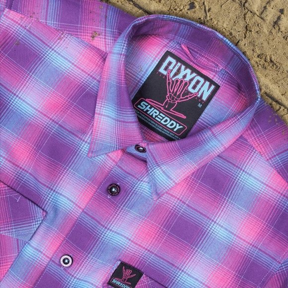 DIXXON x SHREDDY Collab SHREDDY V6 2023 Limited Edition Men's Flannel Shirt 3XL - Picture 2 of 9